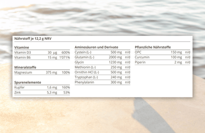 Nährwerttabelle Schlaf Nahrungsergänzung